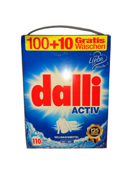 Dalli Vollwaschmittel Pulver 110 Wäschen Vorderansicht
