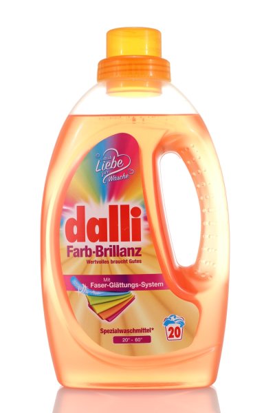Dalli Farb-Brillanz Waschmittel 20 Wäschen 1,1 Liter Inhaltsangabe Rückansicht
