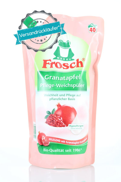 Frosch Granatapfel Weichspüler 40 Wäschen 1 Liter Versandrückläufer Vorderansicht
